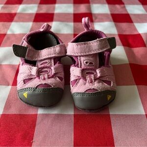 Keen baby shoe infant suede pink Seacamp 6 M 3 VGUC